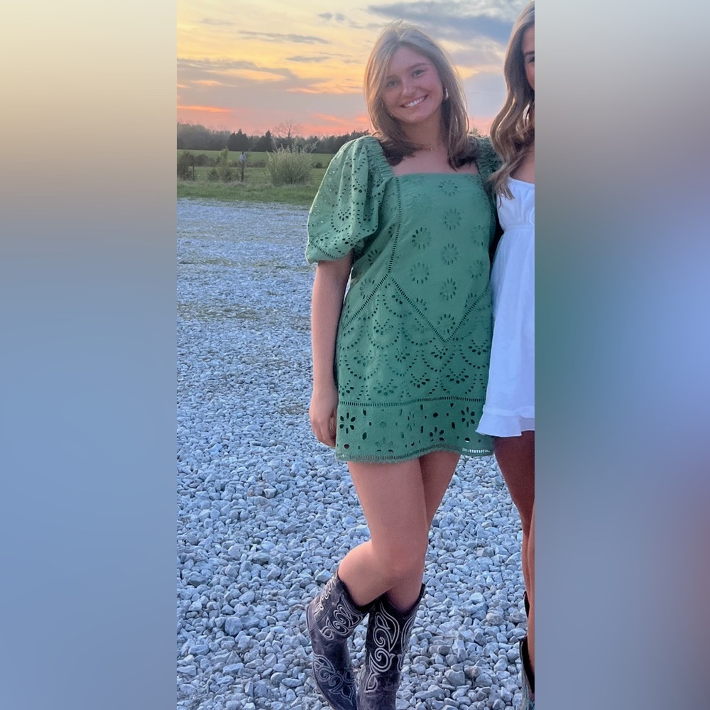 Free People Green Mini Dress